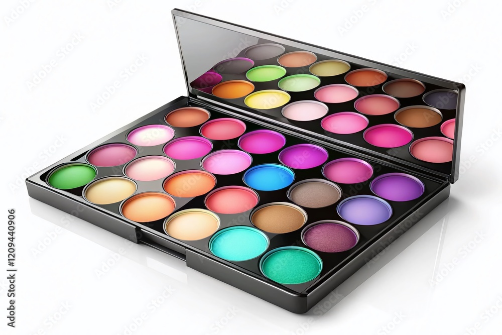 High-Resolution 3D Render of a Makeup Palette on White Background - Candid Photography Style High-Resolution 3D Render of a Makeup Palette on White Background - Candid Photography Style