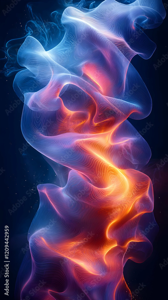 Abstract Flowing Lines: Vivid Colors Dance Abstract Flowing Lines: Vivid Colors Dance