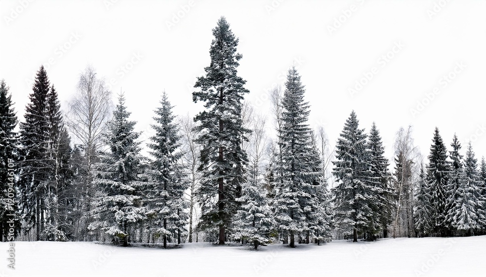 Naklejka premium winter forest landscape