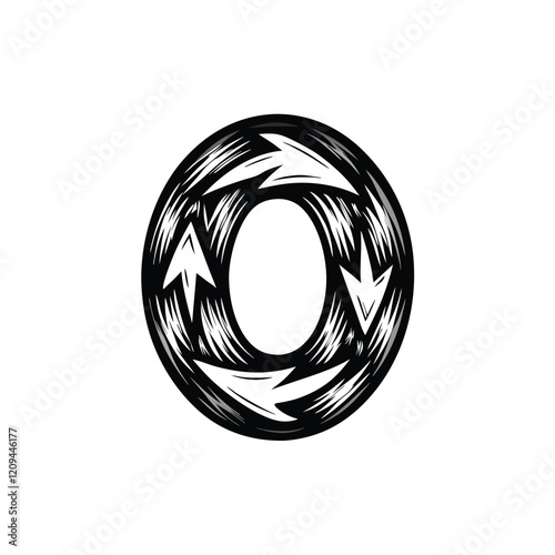 A modern, abstract arrow-shaped logo design for a growth-oriented business, using a minimalist and sleek wordmark.