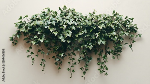 Lush Green Ivy Vines Draped Against A Wall