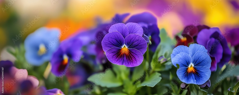 Vibrant close-up of fresh flowers in a garden, rich in colors and textures.