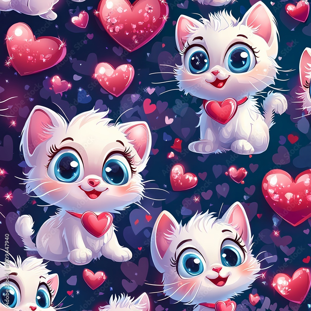Loveable Kitten Pattern Loveable Kitten Pattern