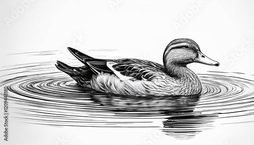 duck on the water
