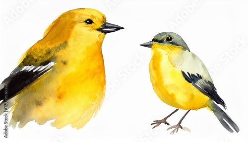 two yellow canary