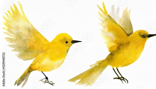 yellow bird on a branch
