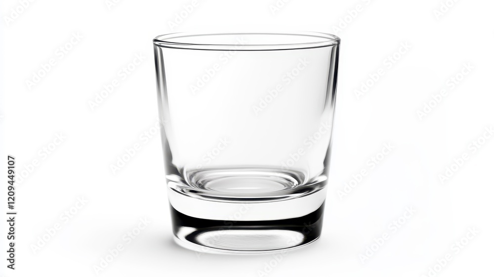 Clear Short Glass with Thick Base for Drinks Clear Short Glass with Thick Base for Drinks