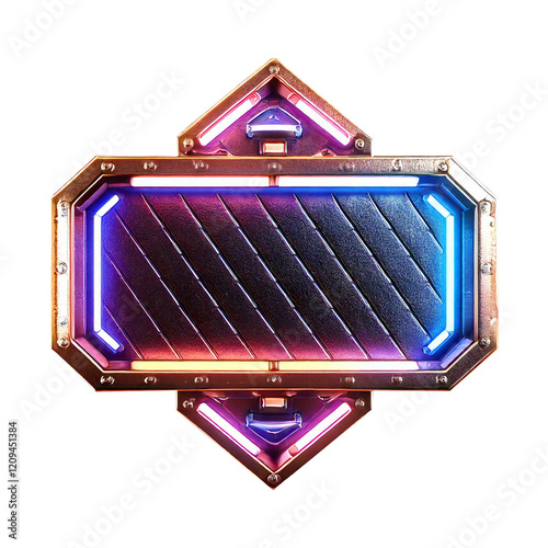 ELEMENTO 3D NEON METAL FUTURISTA 