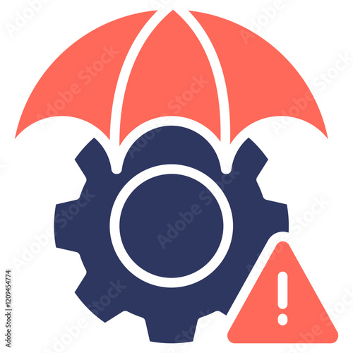 Risk Management glyph color icon