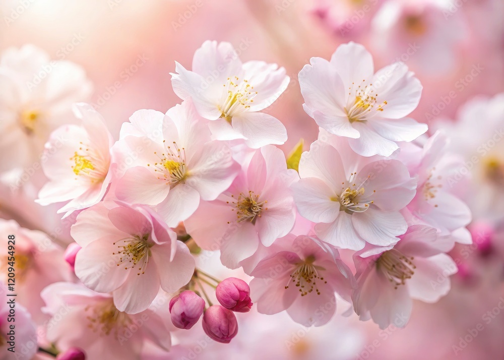 Macro lens captures the exquisite texture and layers of delicate pink cherry blossom petals. Macro lens captures the exquisite texture and layers of delicate pink cherry blossom petals.