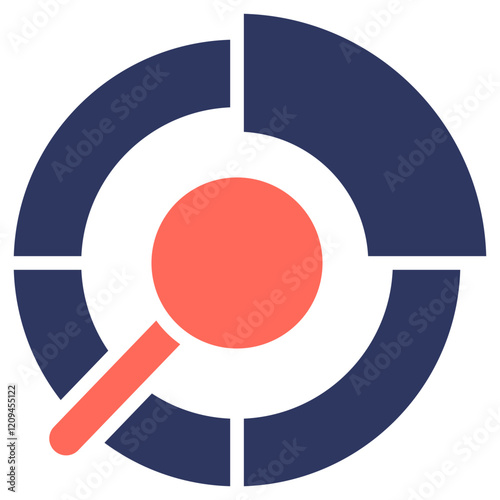 Market Analysis glyph color icon
