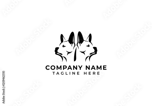 Minimalist Dog Vector Logo