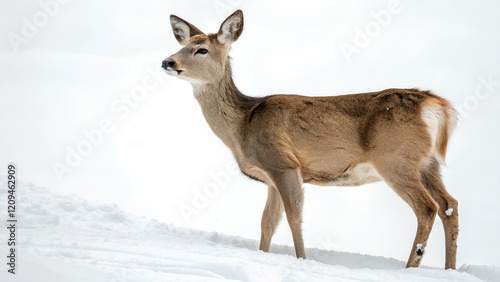 Deer on a white background