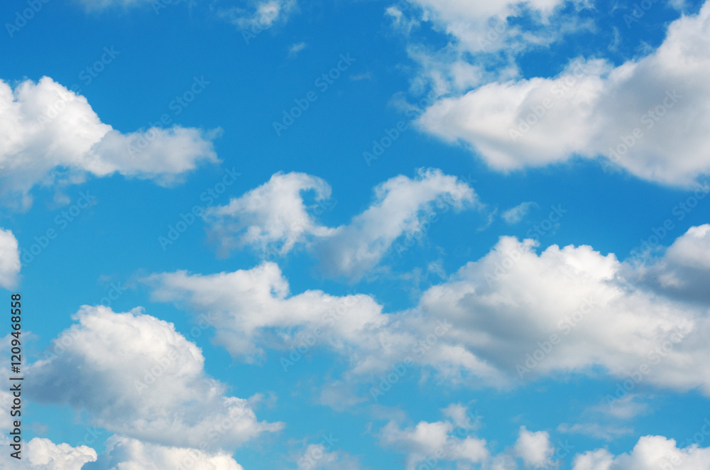 Naklejka premium White cloud in the blue sky