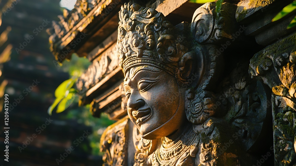 Ancient Stone Carving Of A Deities Face Ancient Stone Carving Of A Deities Face