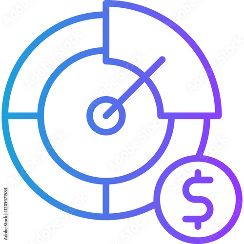 Roi Optimization line gradient icon