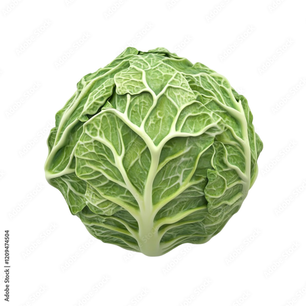 Fototapeta premium Fresh green savoy cabbage healthy vegetable food closeup,
