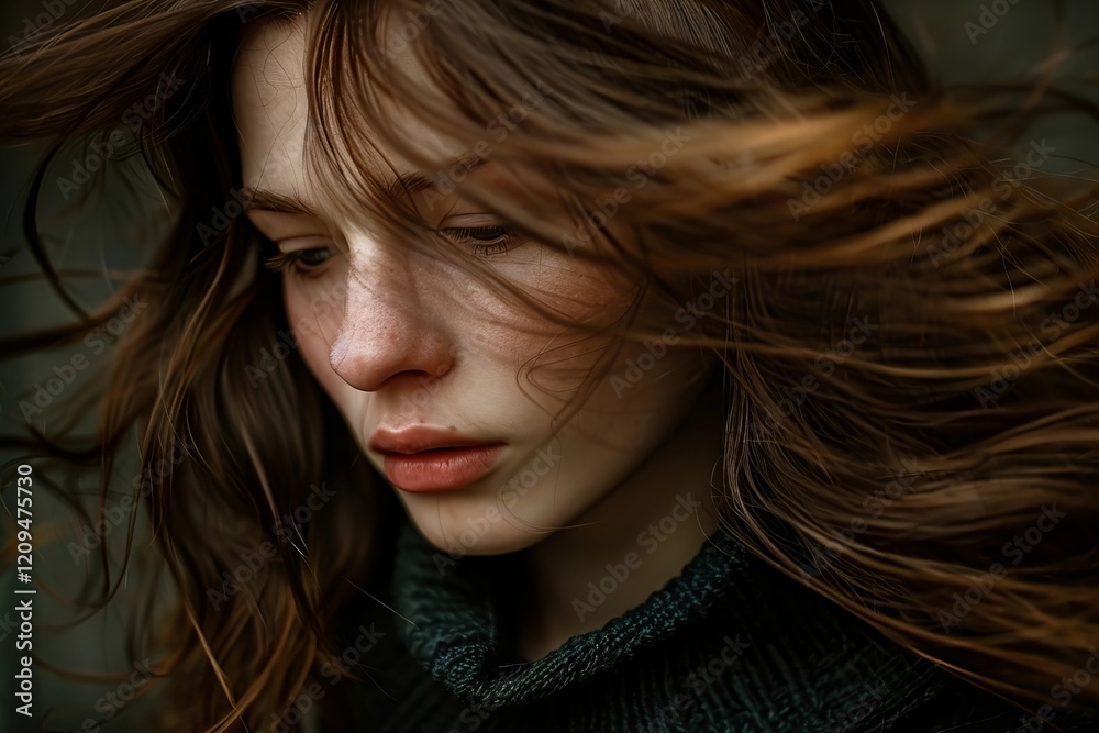 1000 fps Super Slow Motion Capture of Brown Hair Waving 1000 fps Super Slow Motion Capture of Brown Hair Waving