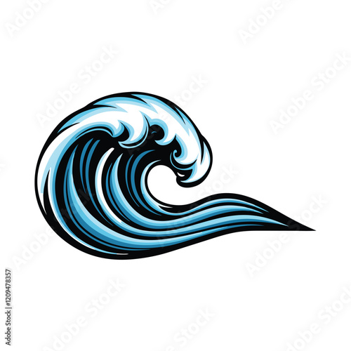 Create a logo featuring a stylized wave design incorporating smooth gradients. The wave should have a modern and dynamic feel, and the colors should be vibrant and eye-catching. photo