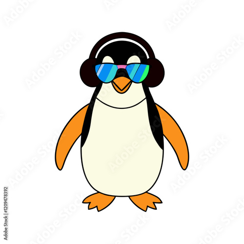 vector-silhouette-of a cool penguin wearing color (1)