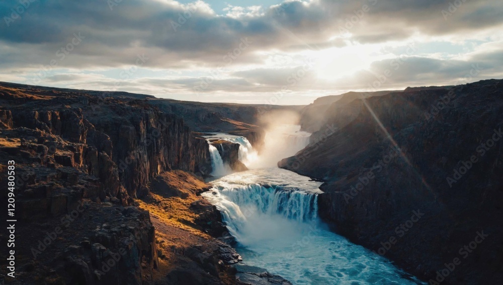 Fototapeta premium falls at sunrise