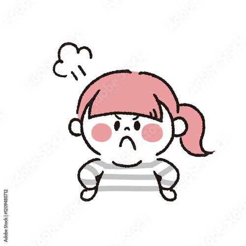 怒っている女の子