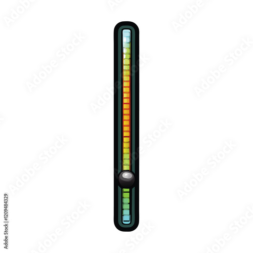 A sleek, vertical bar design with a gradient of vibrant colors, ideal for use as a logo or visual element for a technology company.