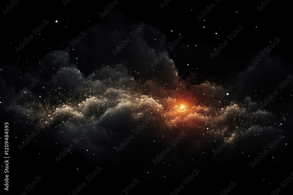 Fototapeta premium Cloud in sky sparkle light glitter effect astronomy outdoors nebula