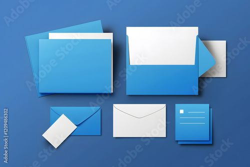 Premium corporate identity mockup set featuring realistic business stationery design template. Generative Ai.