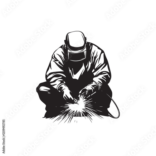 welder worker in uniform