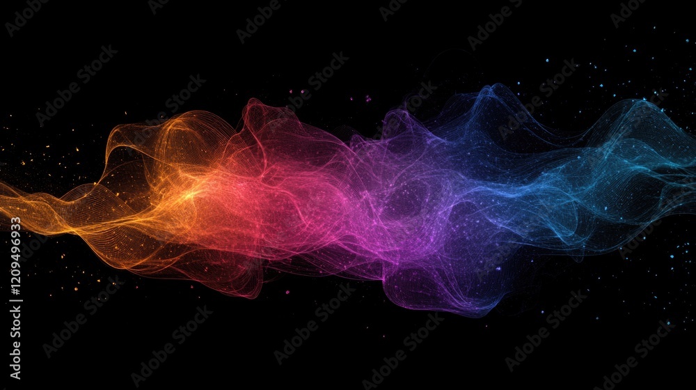 Fototapeta premium Vibrant spring backdrop with flowing colors blending in a mesmerizing dance of light and texture, perfect for creative projects or celebrations