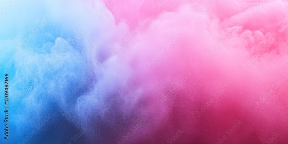 Fototapeta premium Vibrant spring backdrop featuring soft pastel clouds of pink and blue, creating a serene and uplifting atmosphere for various creative projects
