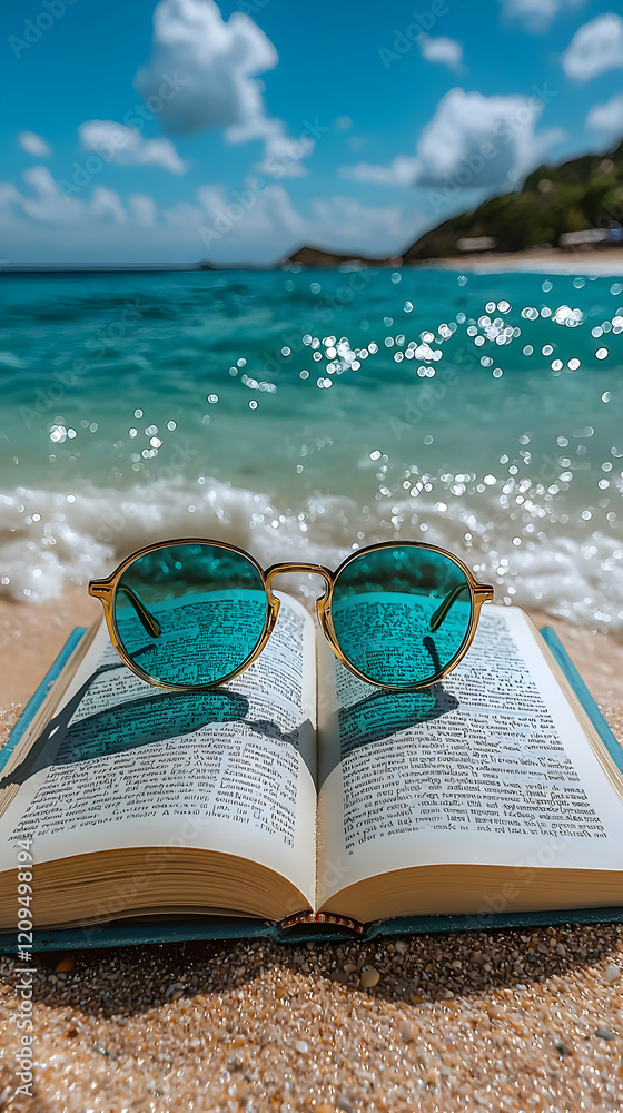 Oceanfront Book & Sunglasses Serenity: Summer Escape Oceanfront Book & Sunglasses Serenity: Summer Escape