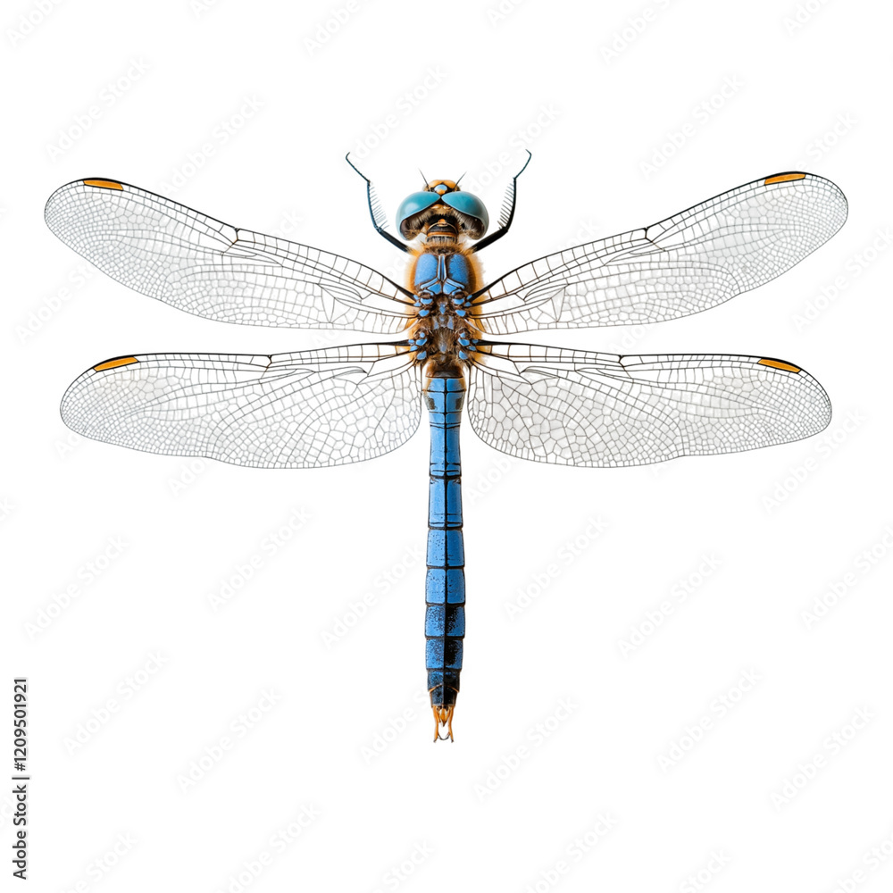 A dragonfly isolated on a white background. A dragonfly isolated on a white background.
