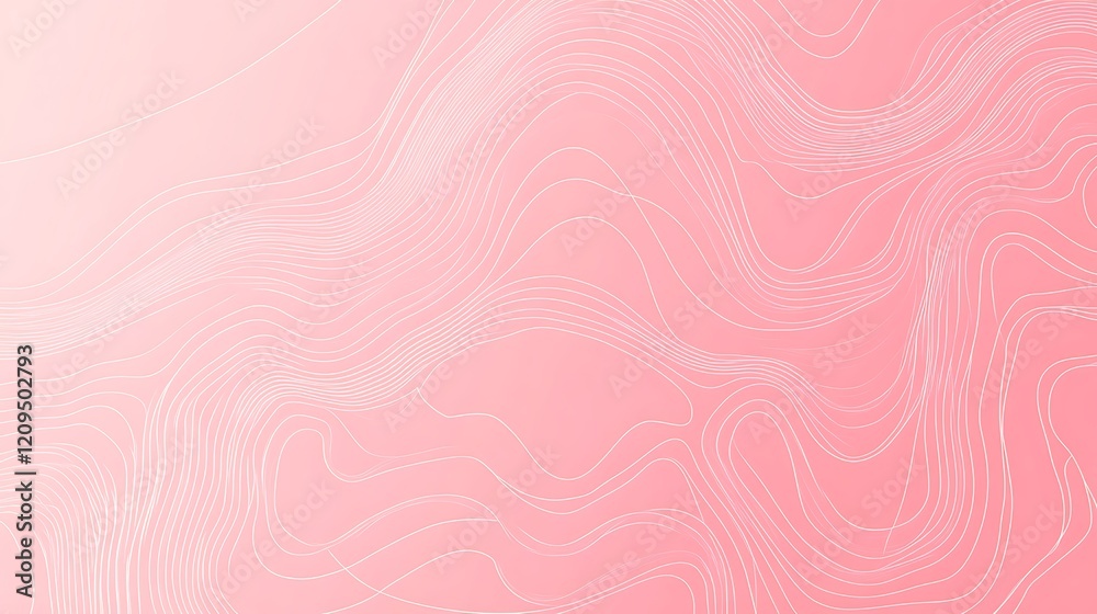 Abstract Pink Background with White Curving Lines Abstract Pink Background with White Curving Lines