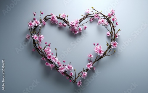 Saint Valentines Day and 8 march womans day heart on bright gray background
