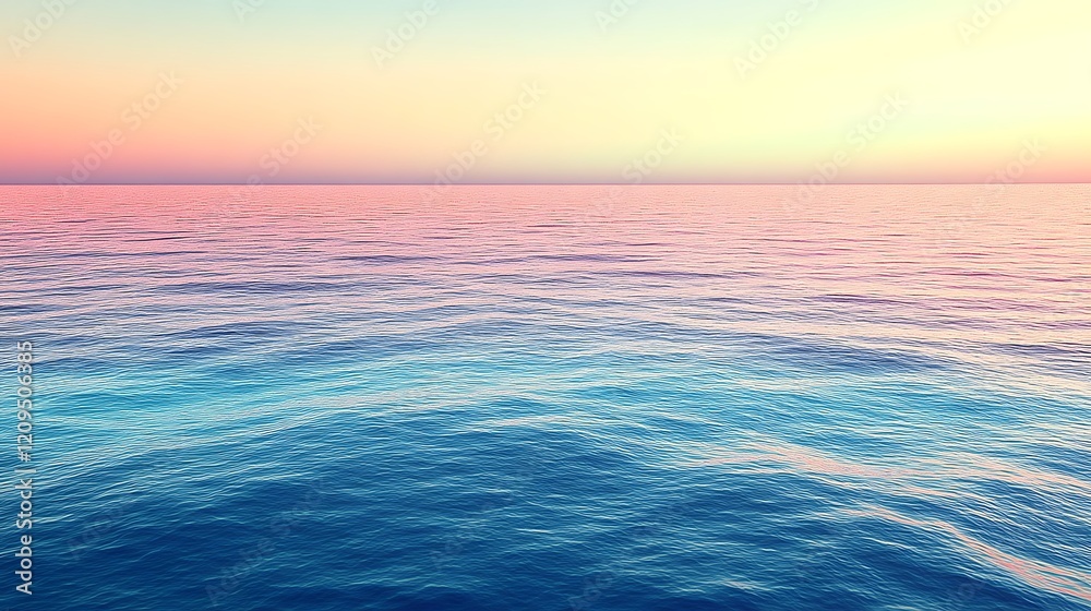 Obraz premium Serene Ocean Sunset Peaceful Water Horizon