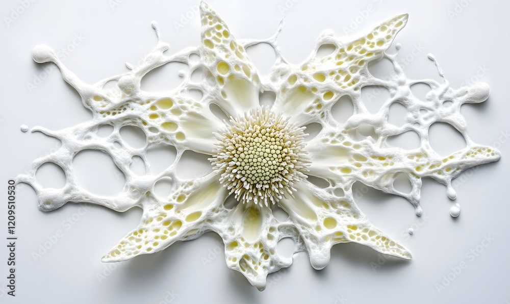 White flower splash, studio backdrop, abstract art, cream texture, design element White flower splash, studio backdrop, abstract art, cream texture, design element