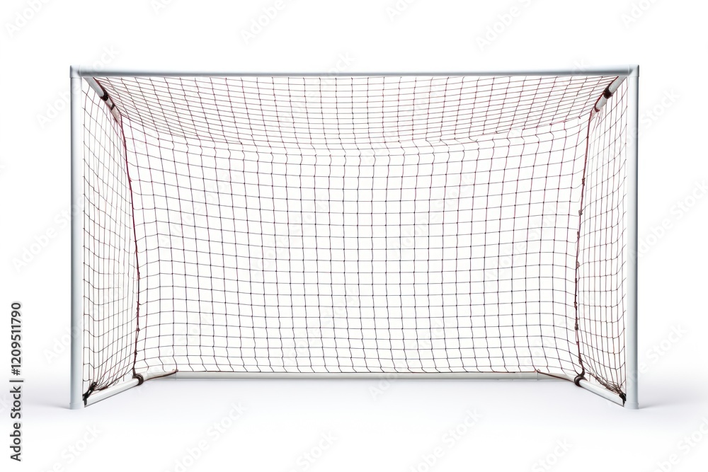 Obraz premium Soccer goal white background blackboard football