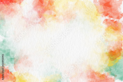 Colorful and bright watercolor background texture with grunge watercolor splashes, Abstract bright and shinny lovely soft color watercolor background, Beautiful and light color colorful background.