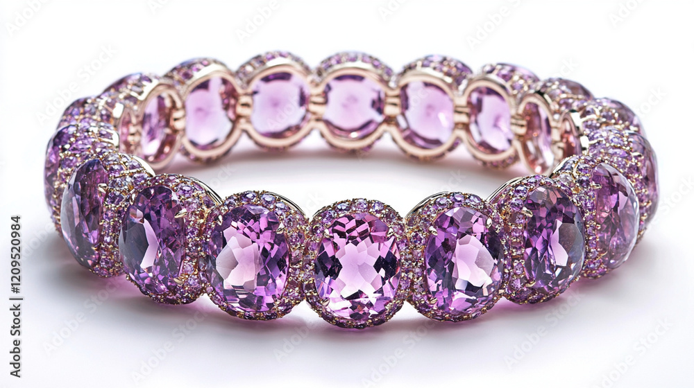 An oval-shaped bangle bracelet made of topaz gemstones, set against a white background with a detailed and intricate design, a symmetrical arrangement, and an elegant appearance. An oval-shaped bangle bracelet made of topaz gemstones, set against a white background with a detailed and intricate design, a symmetrical arrangement, and an elegant appearance.