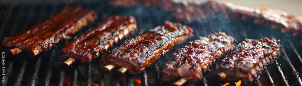 Succulent grilled ribs with smoky flavor and perfect caramelization. Succulent grilled ribs with smoky flavor and perfect caramelization.