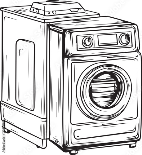 washing machine vector