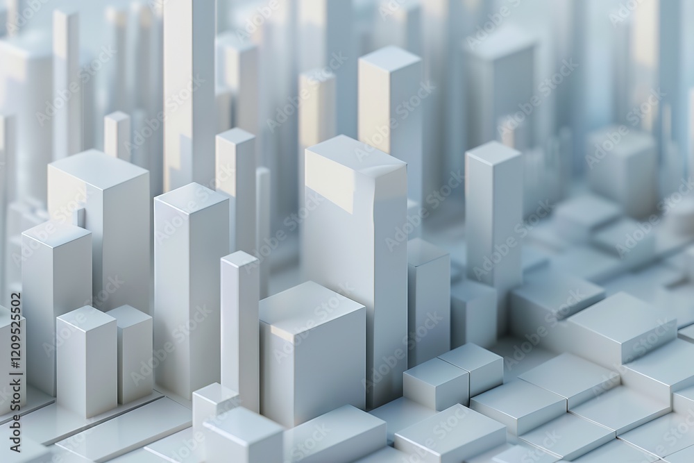 Fototapeta premium A chart of real estate growth apartment advertisement, Generative AI.