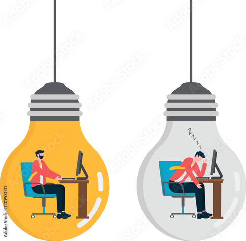 Social media illustration, business concept, web design

