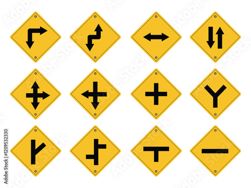 Road directional signs. Road signals. Road signs. Free Download Road directional signs. Road signals. Road signs. - GFXLoad