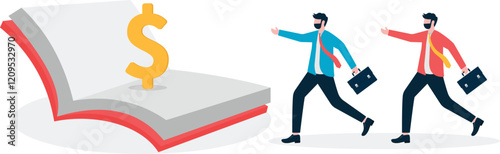 Social media illustration, business concept, web design


