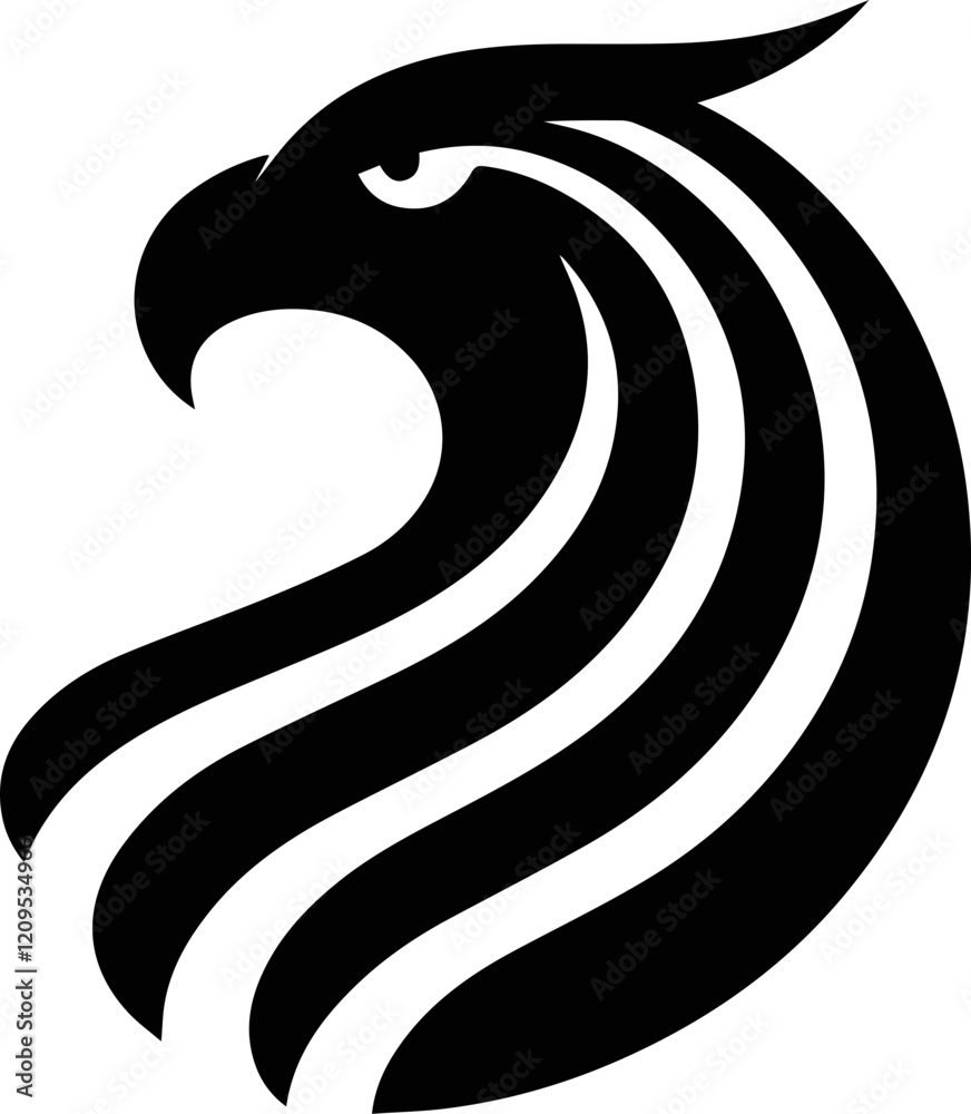 minimalist logo of eagle head vector flat design minimalist logo of eagle head vector flat design