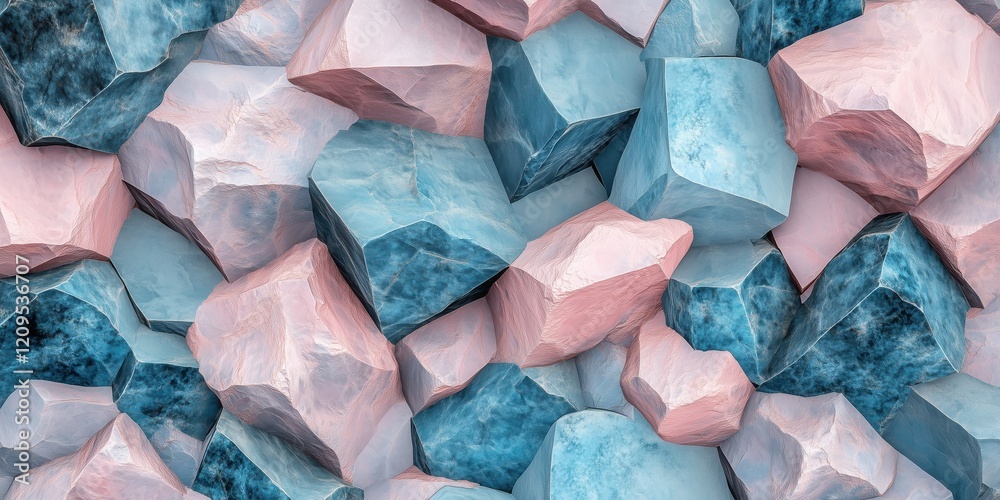 A geometric pattern of pink and blue rocks, arranged in an abstract composition, evokes the beauty found within nature's elements.
A geometric pattern of pink and blue rocks, arranged in an abstract composition, evokes the beauty found within nature's elements.