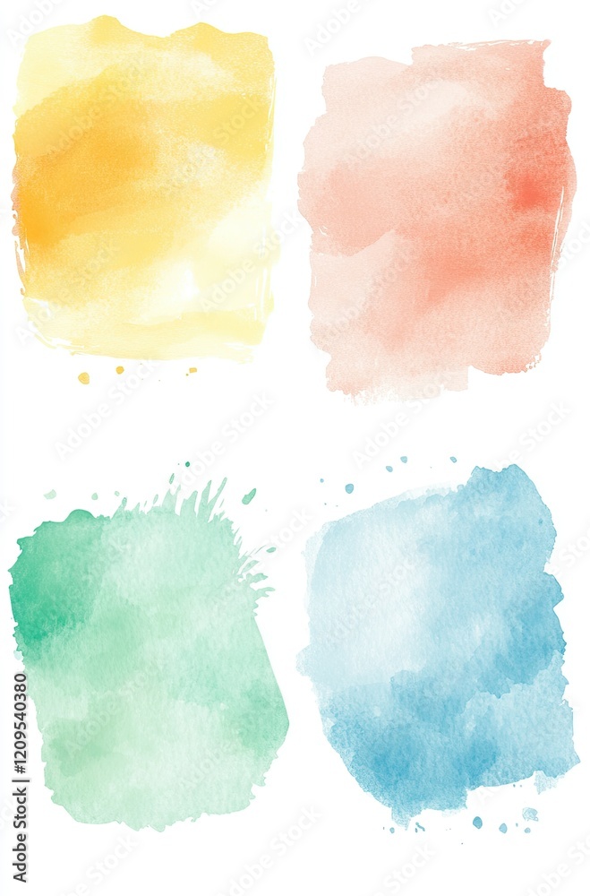 Obraz premium Colorful watercolor vector background, pastel color